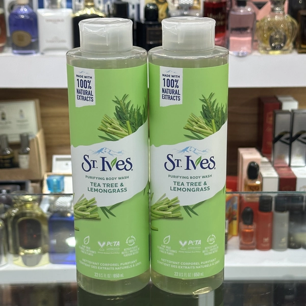 شامپو بدن چای سبز و گیاه لیمو سنت ایوز (اس تی ایوز) سبز اصل پاک کننده عمیق 650 میل | St.Ives Purifying Body Wash Tea Tree & Lemongrass 650ml