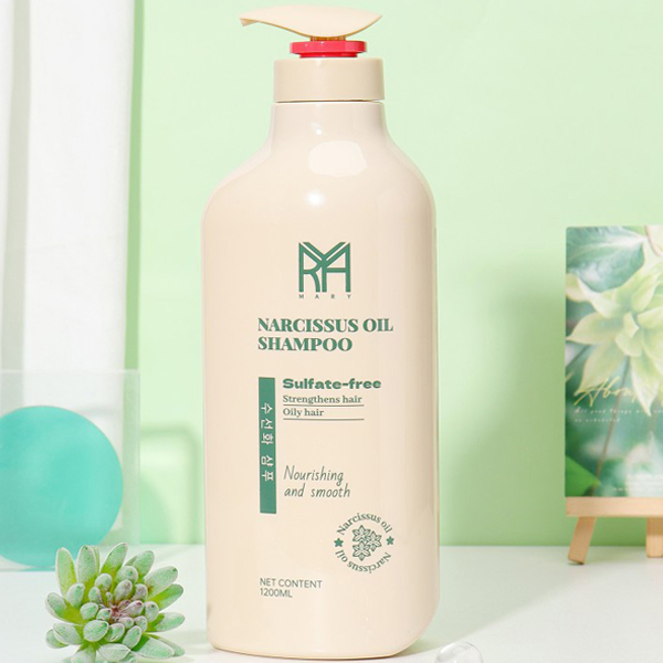 شامپو مخصوص موی چرب روغن گل نرگس مری سبز کره ای اصل تقویت کننده مو بدون سولفات 1200 میل | NARCISSUS OIL SHAMPOO Mary Sulfate free for Oily Hair 1200ML