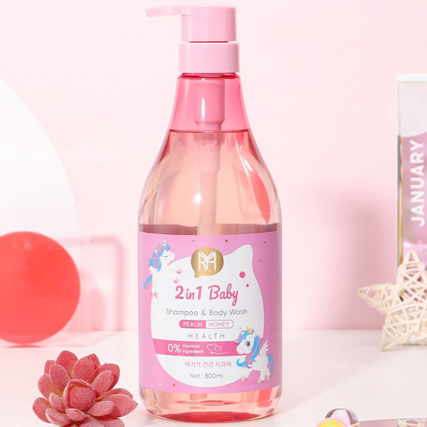 شامپو و شامپو بدن بچه 2 در 1 مری کره ای اصل هلو عسل 800 میل | Baby Shampoo & Body Wash 2in1 Mary Honey & Peach 800ML